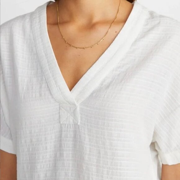 Marine Layer | Bali Tunic in Shadow Stripe | White | Size XS - Picture 7 of 7